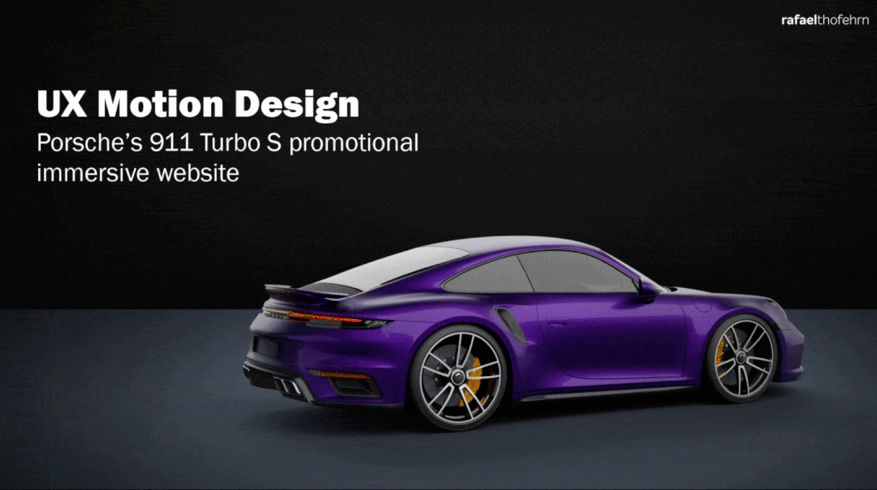 911 Turbo S - Interactive Website